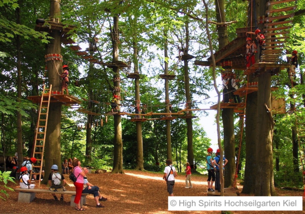 Tolle Bilder vom High Spirits Hochseilgarten Kiel